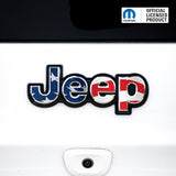 JEEP Emblem Overlay Decals – American Flag Print | Fits Grand Cherokee, Cherokee, Compass, Renegade, Liberty & Patriot