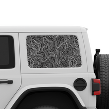 Load image into Gallery viewer, Topographic Window Graphic for Wrangler Hard Top | Set of 2