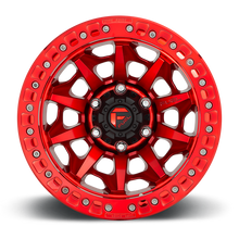 Load image into Gallery viewer, Aluminum Wheels 17X9 Covert Beadlock D113 5 On 150 Candy Red 110.1 Bore -15 Offset Multi Spoke Fuel Off Road Wheels