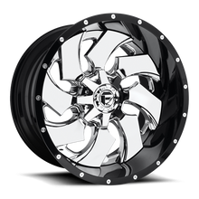 Load image into Gallery viewer, Aluminum Wheels 20X9 Cleaver D240 5 On 139.7/5 On 150 Chrome/Gloss Black Lip 110.1 Bore 20 Offset 8 Spoke Fuel Off Road Wheels