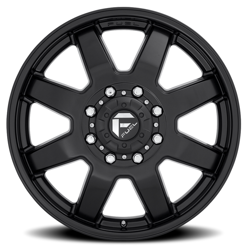 Dually Wheels 20X8.3 Maverick Dually D436 8 On 165.1 Matte Black 121.5 Bore 122 Offset 7 Spoke Front Dually Fuel Off Road Wheels