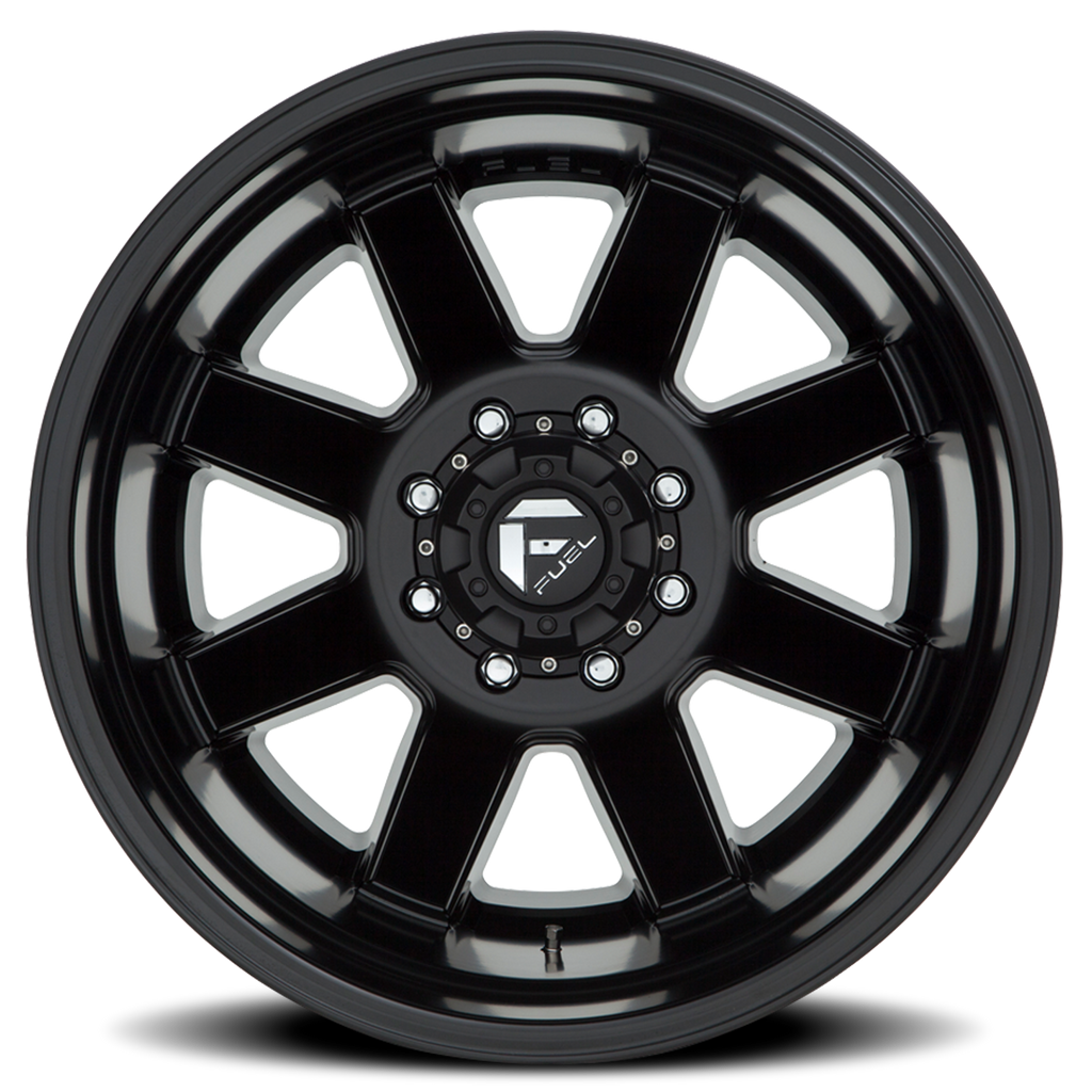 Dually Wheels 20X8.3 Maverick Dually D436 8 On 200 Matte Black 142 Bore -201 Offset 7 Spoke Outer Dually Fuel Off Road Wheels