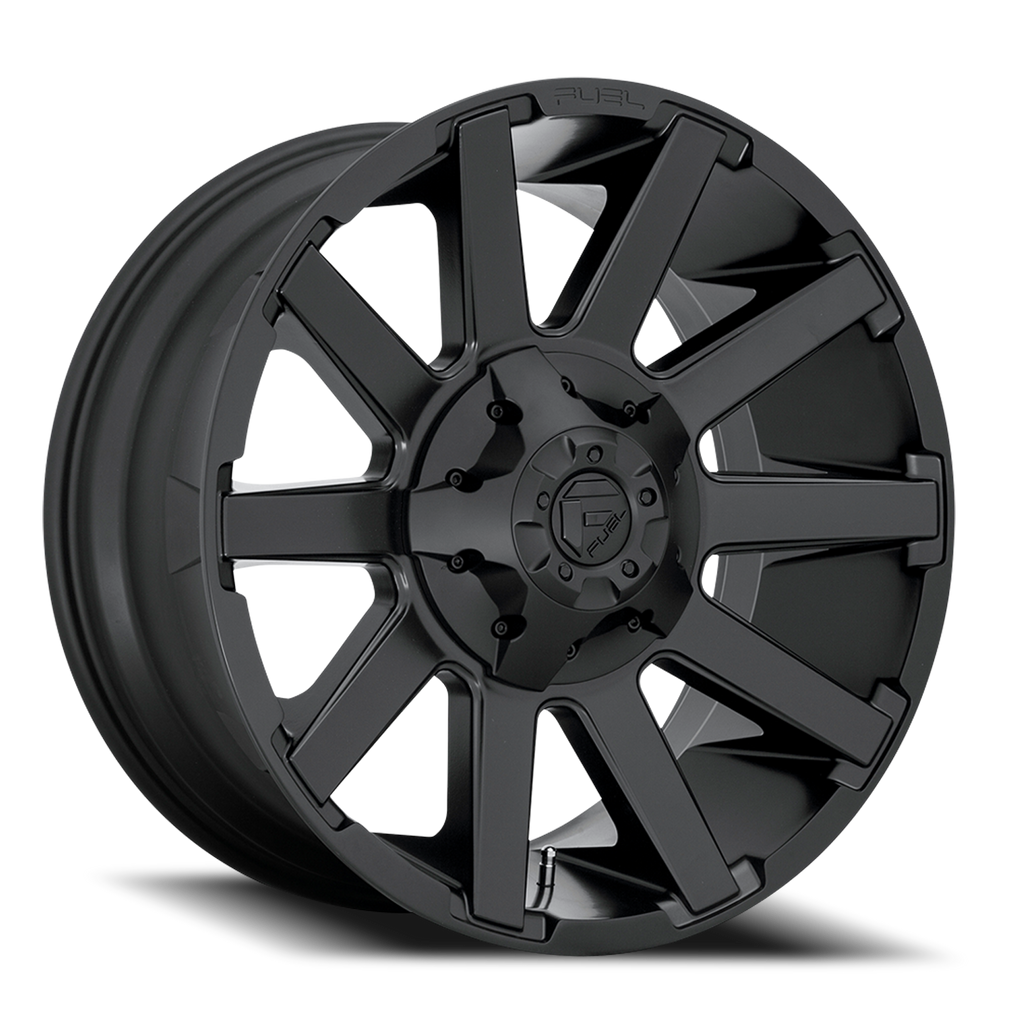 Aluminum Wheels 20X9 Contra D437 8 On 165.1 Matte Black 125.1 Bore 20 Offset 8 Spoke Fuel Off Road Wheels