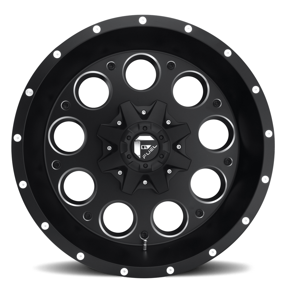 Aluminum Wheels 15X10 Revolver D525 5 On 139.7 Matte Black Milled 108 Bore -43 Offset Fuel Off Road Wheels