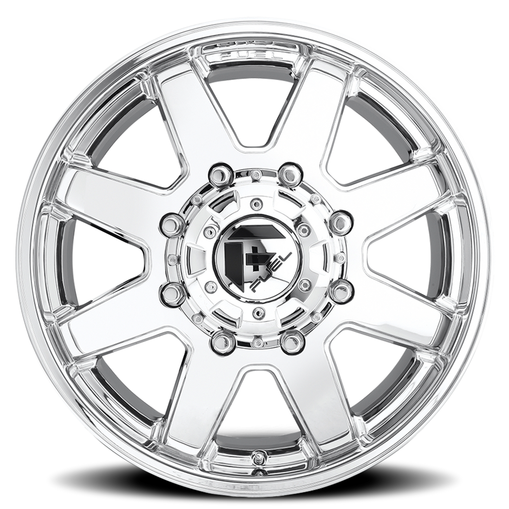 Dually Wheels 20X8.25 Maverick Dually D536 8 On 165.1 Chrome 121.5 Bore 122 Offset 7 Spoke Front Dually Fuel Off Road Wheels