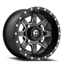 Load image into Gallery viewer, Aluminum Wheels 14X7 Maverick UTV D538 4 On 110 Matte Black Milled 79.4 Bore 13 Offset Fuel Off Road Wheels