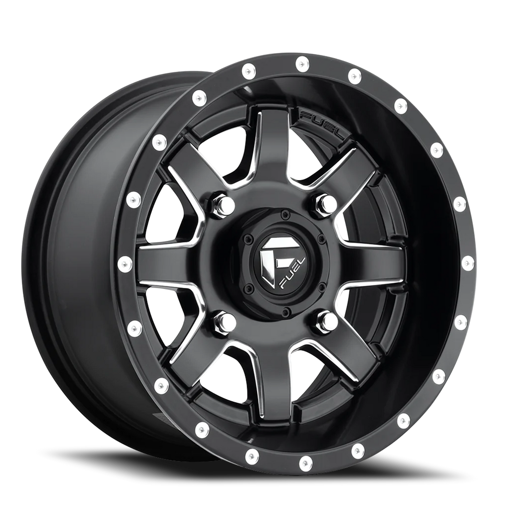 Aluminum Wheels 16X7 Maverick UTV D538 4 On 110 Matte Black Milled 79.4 Bore 13 Offset Fuel Off Road Wheels