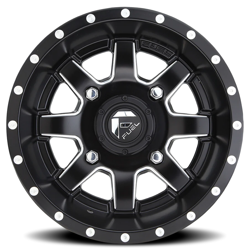 Aluminum Wheels 16X7 Maverick UTV D538 4 On 136 Matte Black Milled 110.2 Bore 13 Offset Fuel Off Road Wheels