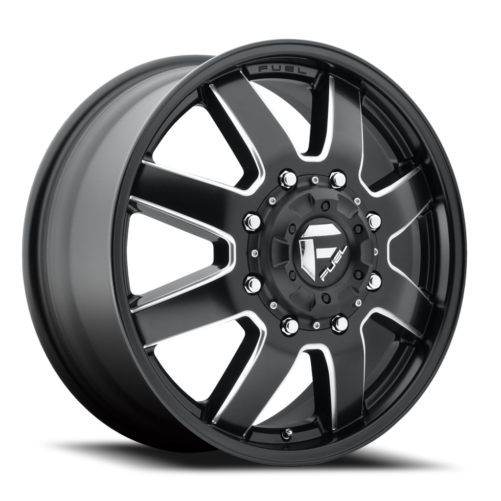 Dually Wheels 17X6.5 Maverick Dually D538 8 On 210 Black Milled 154.3 Bore 116 Offset 7 Spoke Front Dually Fuel Off Road Wheels
