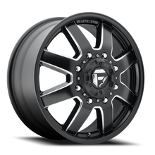 Load image into Gallery viewer, Dually Wheels 17X6.5 Maverick Dually D538 8 On 210 Black Milled 154.3 Bore 116 Offset 7 Spoke Front Dually Fuel Off Road Wheels