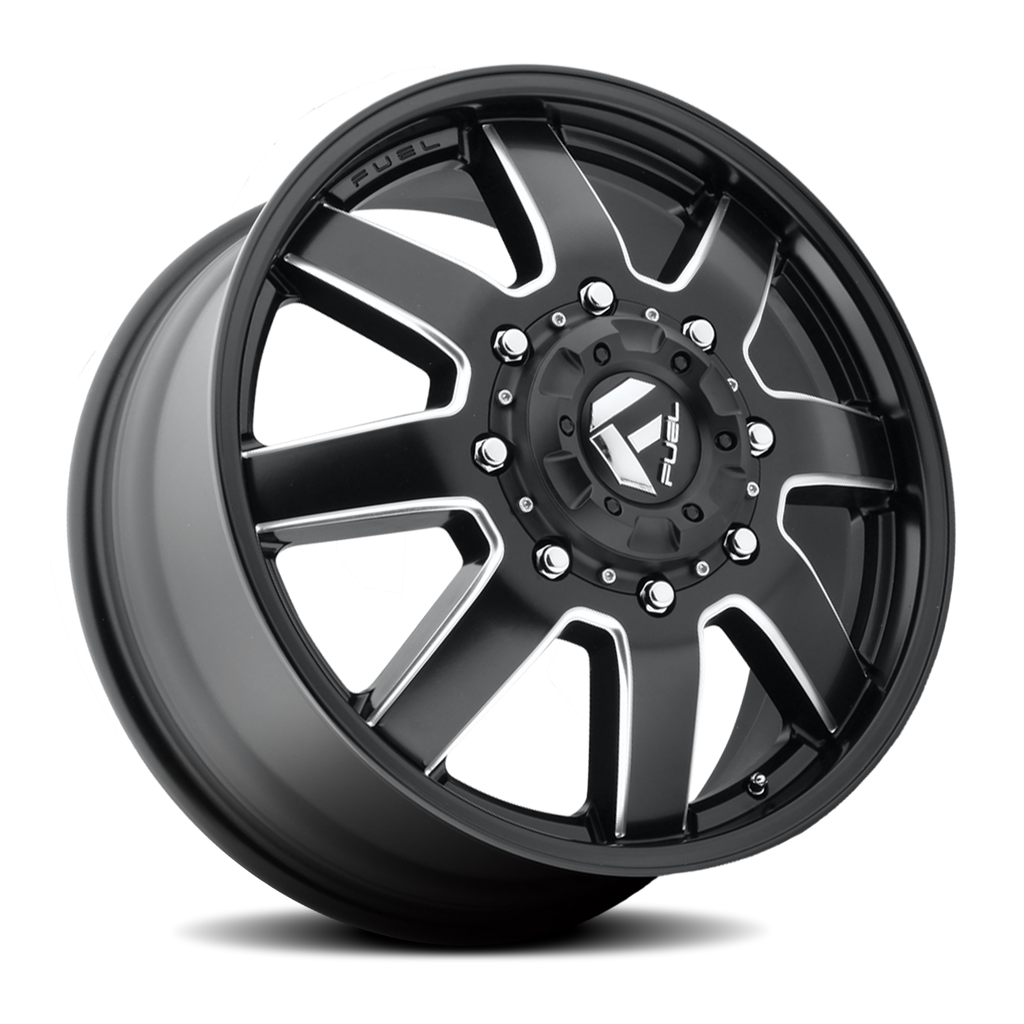 Dually Wheels 17X6.5 Maverick Dually D538 8 On 210 Black Milled 154.3 Bore 116 Offset 7 Spoke Front Dually Fuel Off Road Wheels