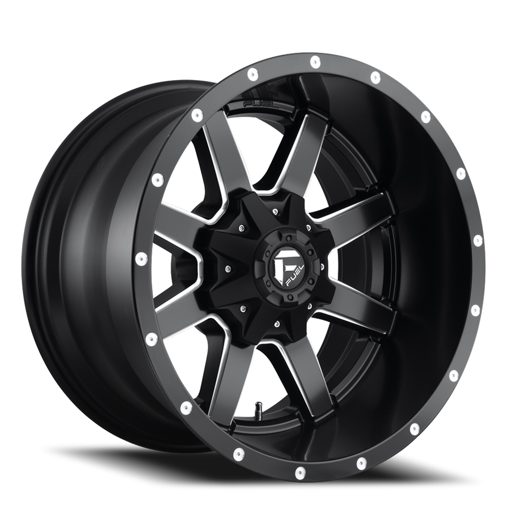 Aluminum Wheels 20X10 Maverick D538 6 On 135/6 On 139.7 Black Milled 106.4 Bore -24 Offset Fuel Off Road Wheels