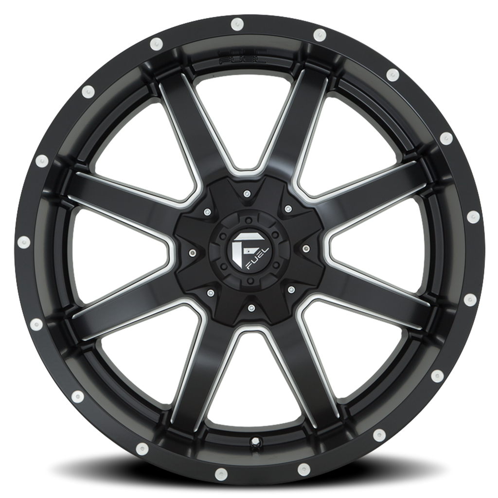 Aluminum Wheels 20X10 Maverick D538 6 On 135/6 On 139.7 Black Milled 106.4 Bore -24 Offset Fuel Off Road Wheels