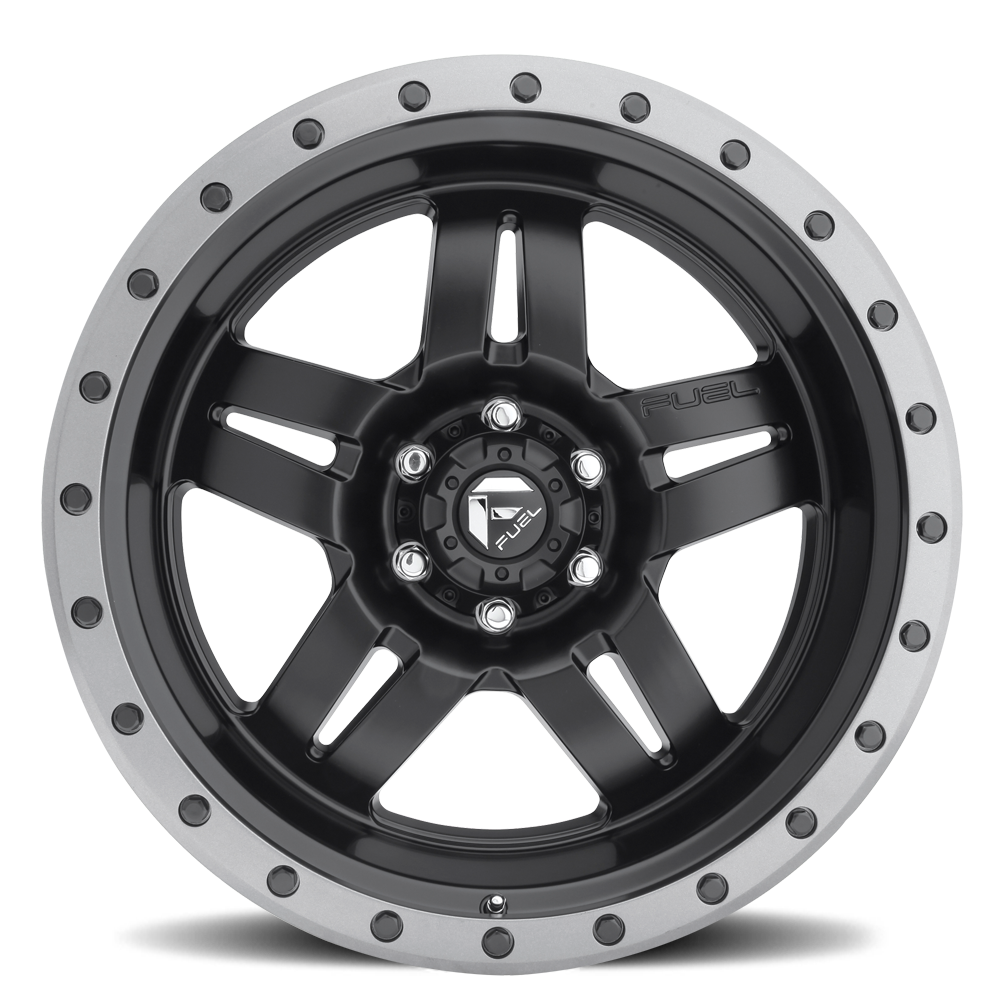 Aluminum Wheels 17X8.5 Anza D557 5 On 127 Matte Black 78.1 Bore 6 Offset 5 Spoke Fuel Off Road Wheels