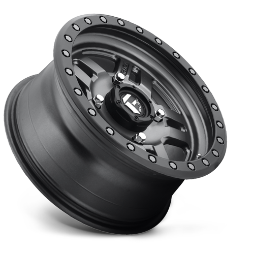 Aluminum Wheels 15X7 Anza UTV D558 4 On 136 Matte Anthracite Gray Black Ring 110.2 Bore 13 Offset 5 Spoke Fuel Off Road Wheels