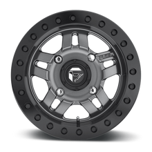 Load image into Gallery viewer, Aluminum Wheels 15X7 Anza UTV D558 4 On 136 Matte Anthracite Gray Black Ring 110.2 Bore 13 Offset 5 Spoke Fuel Off Road Wheels