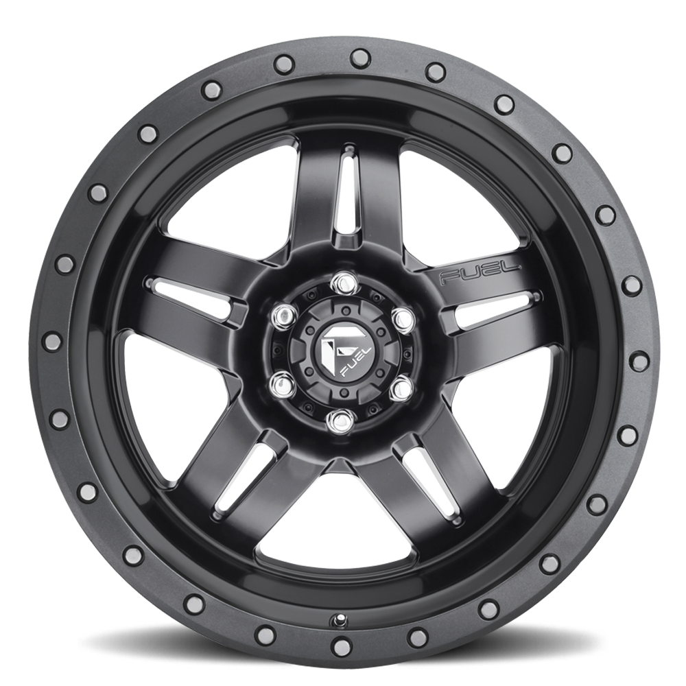 Aluminum Wheels 17X8.5 Anza D558 5 On 127 Matte Gunmetal Gray 78.1 Bore -6 Offset 5 Spoke Fuel Off Road Wheels
