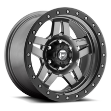 Load image into Gallery viewer, Aluminum Wheels 17X8.5 Anza D558 6 On 139.7 Matte Gunmetal Gray 78.1 Bore 6 Offset 5 Spoke Fuel Off Road Wheels