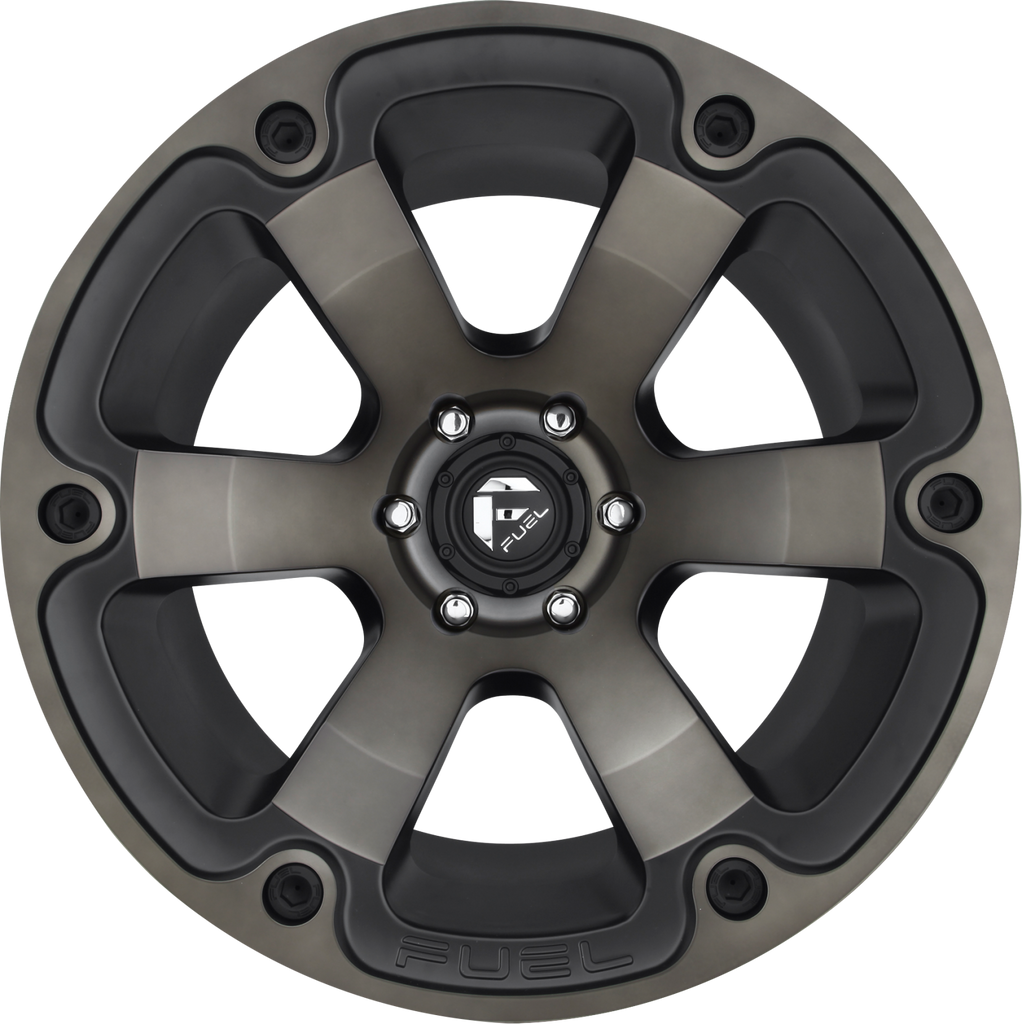 Aluminum Wheels 18X9 Beast D564 6 On 139.7 Matte Black/Machined Dark Tint 108 Bore -12 Offset 6 Spoke Fuel Off Road Wheels
