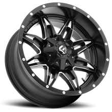 Load image into Gallery viewer, Aluminum Wheels 18X9 Lethal D567 8 On 165.1 Matte Black Milled 125.2 Bore 1 Offset Fuel Off Road Wheels
