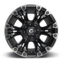 Load image into Gallery viewer, Aluminum Wheels 18X9 Vapor D569 6 On 135/6 On 139.7 Matte Black Double Dark Tint 106.1 Bore 19 Offset Fuel Off Road Wheels