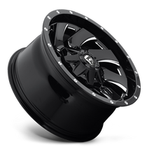 Load image into Gallery viewer, Aluminum Wheels 20X12 Cleaver D574 8 On 165.1 Gloss Black Milled 125.2 Bore -44 Offset 8 Spoke Fuel Off Road Wheels