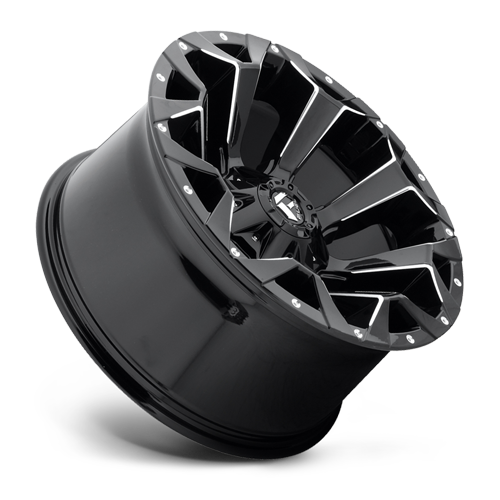 Aluminum Wheels 17X9 Assault D576 6 On 135/6 On 139.7 Gloss Black Milled 106.4 Bore -12 Offset 8 Spoke Fuel Off Road Wheels