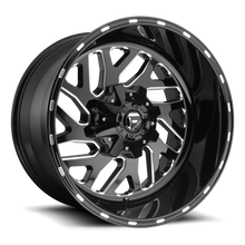 Load image into Gallery viewer, Aluminum Wheels 22X12 Triton D581 6 On 135/6 On 139.7 Gloss Black Milled 106.1 Bore -44 Offset Mesh Spoke Fuel Off Road Wheels