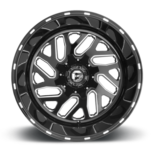 Aluminum Wheels 22X12 Triton D581 6 On 135/6 On 139.7 Gloss Black Milled 106.1 Bore -44 Offset Mesh Spoke Fuel Off Road Wheels