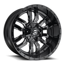 Load image into Gallery viewer, Aluminum Wheels 18X9 Sledge D595 5 On 139.7/5 On 150 Gloss Black Milled 110.1 Bore 1 Offset Fuel Off Road Wheels
