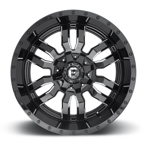 Aluminum Wheels 18X9 Sledge D595 5 On 139.7/5 On 150 Gloss Black Milled 110.1 Bore 1 Offset Fuel Off Road Wheels