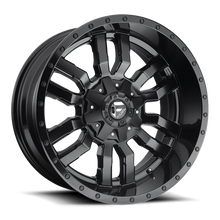 Load image into Gallery viewer, Aluminum Wheels 18X9 Sledge D596 8 On 180 Matte Black/Gloss Black Lip 124.2 Bore 20 Offset Fuel Off Road Wheels
