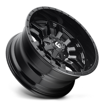 Load image into Gallery viewer, Aluminum Wheels 18X9 Sledge D596 8 On 180 Matte Black/Gloss Black Lip 124.2 Bore 20 Offset Fuel Off Road Wheels
