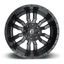 Load image into Gallery viewer, Aluminum Wheels 18X9 Sledge D596 8 On 180 Matte Black/Gloss Black Lip 124.2 Bore 20 Offset Fuel Off Road Wheels