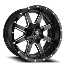 Load image into Gallery viewer, Aluminum Wheels 20X10 Maverick D610 5 On 114.3/5 On 127 Gloss Black/Milled 78.1 Bore -18 Offset Fuel Off Road Wheels