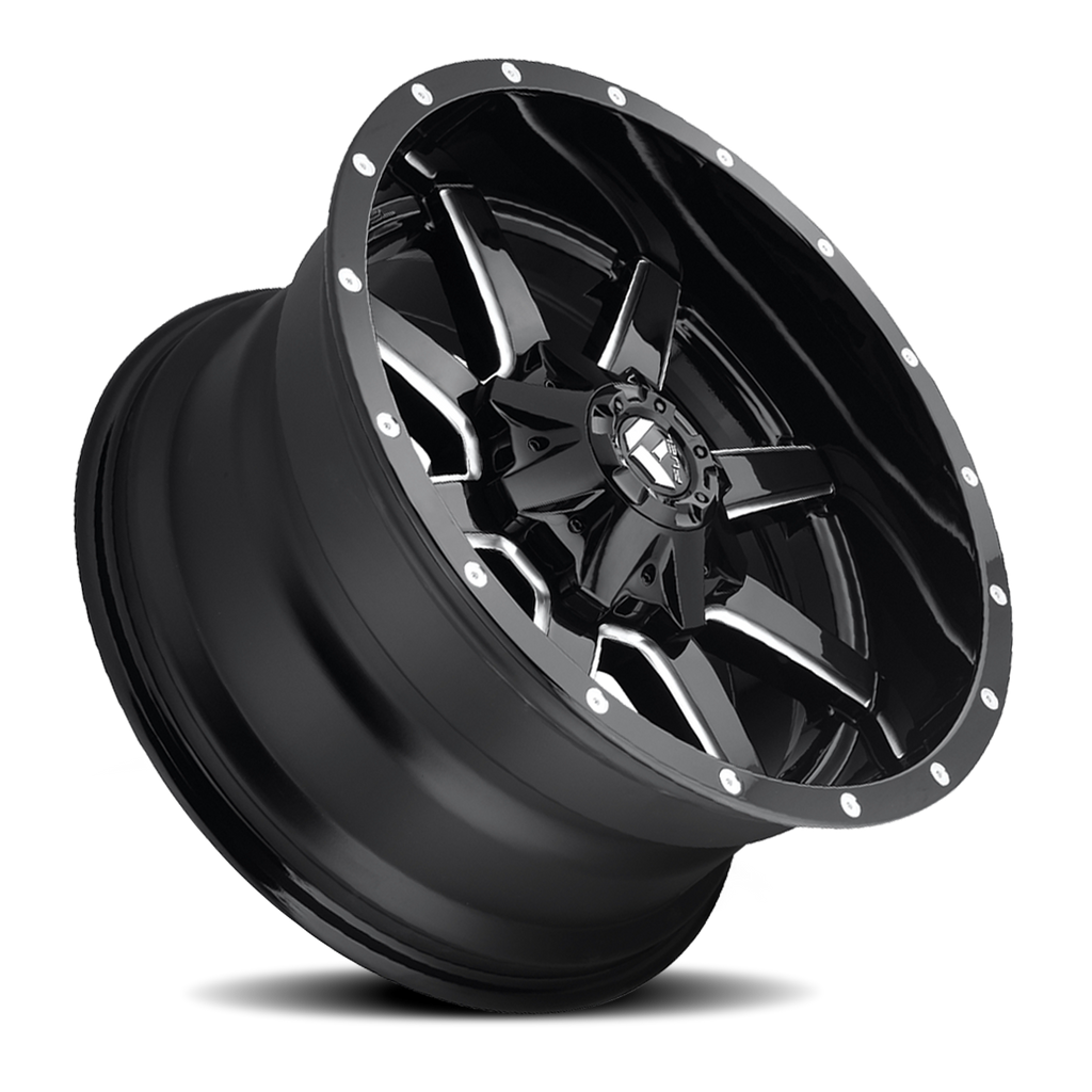 Aluminum Wheels 20X10 Maverick D610 5 On 114.3/5 On 127 Gloss Black/Milled 78.1 Bore -18 Offset Fuel Off Road Wheels