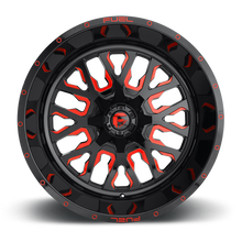 Load image into Gallery viewer, Aluminum Wheels 18X9 Stroke D612 8 On 180 Gloss Red Milled 124.3 Bore 20 Offset Fuel Off Road Wheels