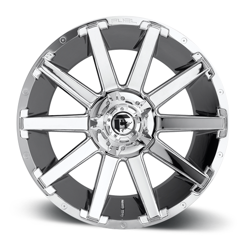 Aluminum Wheels 20X10 Contra D614 8 On 170 Chrome 125.1 Bore -18 Offset Multi Spoke Fuel Off Road Wheels