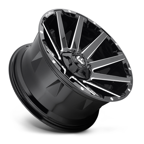 Aluminum Wheels 22X10 Contra D615 8 On 170 Gloss Black Milled 125.1 Bore -18 Offset Multi Spoke Fuel Off Road Wheels