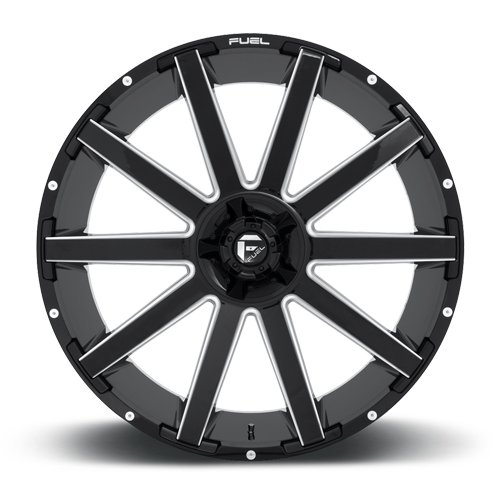 Aluminum Wheels 20X10 Contra D616 6 On 135/6 On 139.7 Matte Black Milled 106.3 Bore -18 Offset Multi Spoke Fuel Off Road Wheels