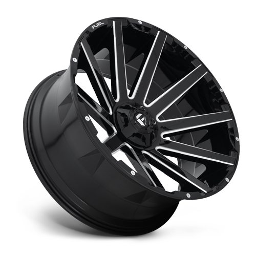 Aluminum Wheels 20X9 Contra D616 8 On 180 Matte Black Milled 124.3 Bore 1 Offset Multi Spoke Fuel Off Road Wheels