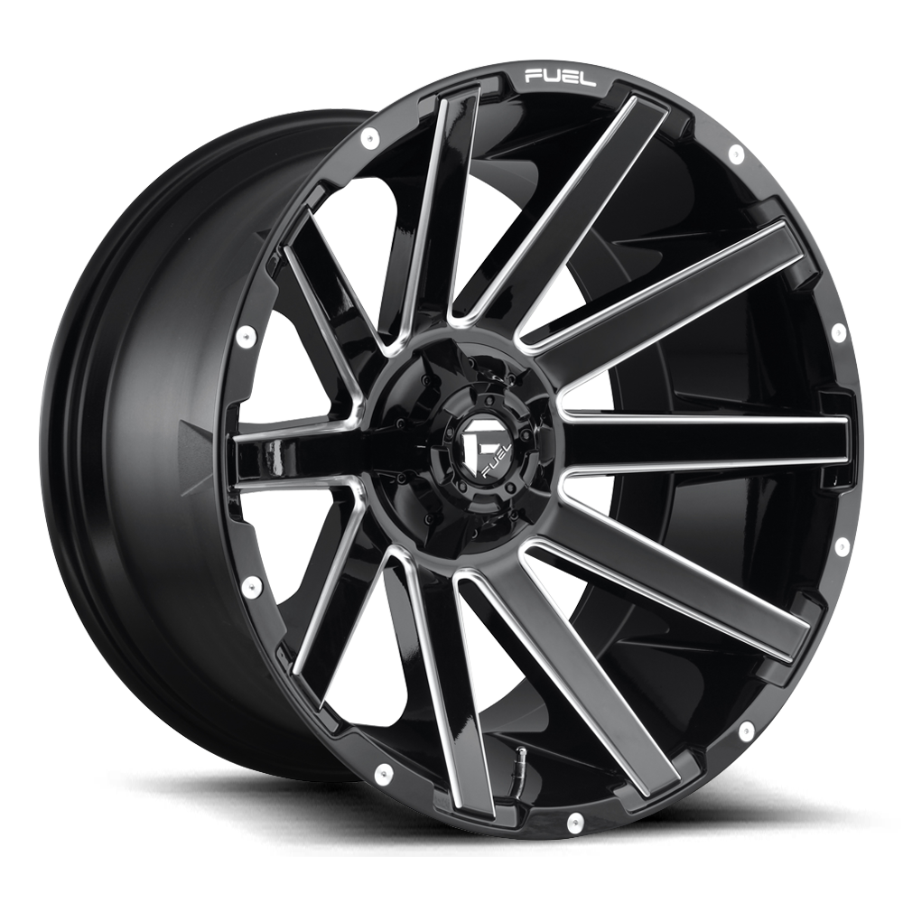 Aluminum Wheels 22X10 Contra D616 5 On 139.7/5 On 150 Matte Black Milled 110.3 Bore -18 Offset Multi Spoke Fuel Off Road Wheels