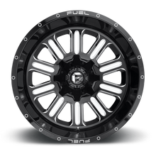 Load image into Gallery viewer, Aluminum Wheels 15X8 Hardline D620 5 On 139.7 Gloss Black Milled 108 Bore -18 Offset Fuel Off Road Wheels