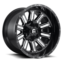 Load image into Gallery viewer, Aluminum Wheels 20X9 Hardline D620 8 On 165.1 Gloss Black Milled 125.2 Bore 20 Offset Fuel Off Road Wheels