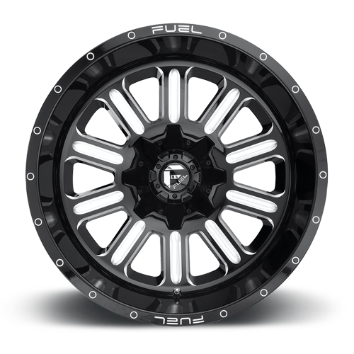 Aluminum Wheels 20X9 Hardline D620 8 On 165.1 Gloss Black Milled 125.2 Bore 20 Offset Fuel Off Road Wheels