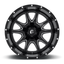 Load image into Gallery viewer, Aluminum Wheels 20X9 Vandal D627 5 On 139.7/5 On 150 Gloss Black Milled 110.1 Bore 1 Offset Fuel Off Road Wheels