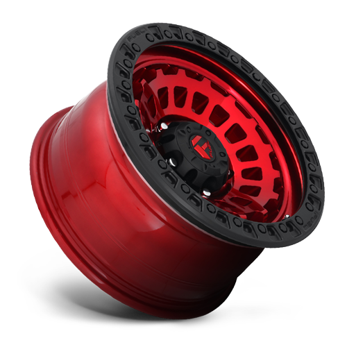 Aluminum Wheels 17X9 Zephyr D632 8 On 165.1 Candy Red W/Matte Black Ring 125.1 Bore -12 Offset Fuel Off Road Wheels