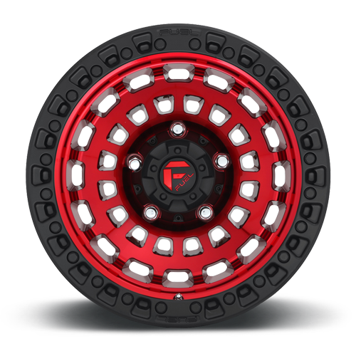 Aluminum Wheels 17X9 Zephyr D632 8 On 165.1 Candy Red W/Matte Black Ring 125.1 Bore -12 Offset Fuel Off Road Wheels