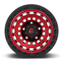 Load image into Gallery viewer, Aluminum Wheels 18X9 Zephyr D632 6 On 139.7 Candy Red W/Matte Black Ring 106.1 Bore 1 Offset Fuel Off Road Wheels