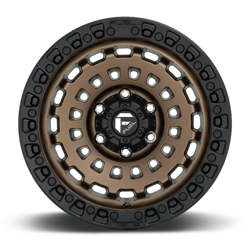 Aluminum Wheels 17X9 Zephyr D634 8 On 170 Matte Bronze W/Black Bead Ring 125.1 Bore -12 Offset Fuel Off Road Wheels